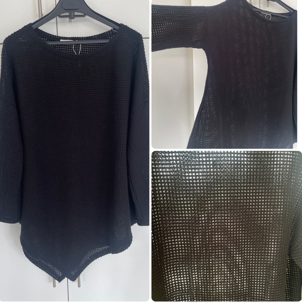 🇺🇸Anabel New York Stylish Black Knit Sweater Tunic. Made in the U.S.A